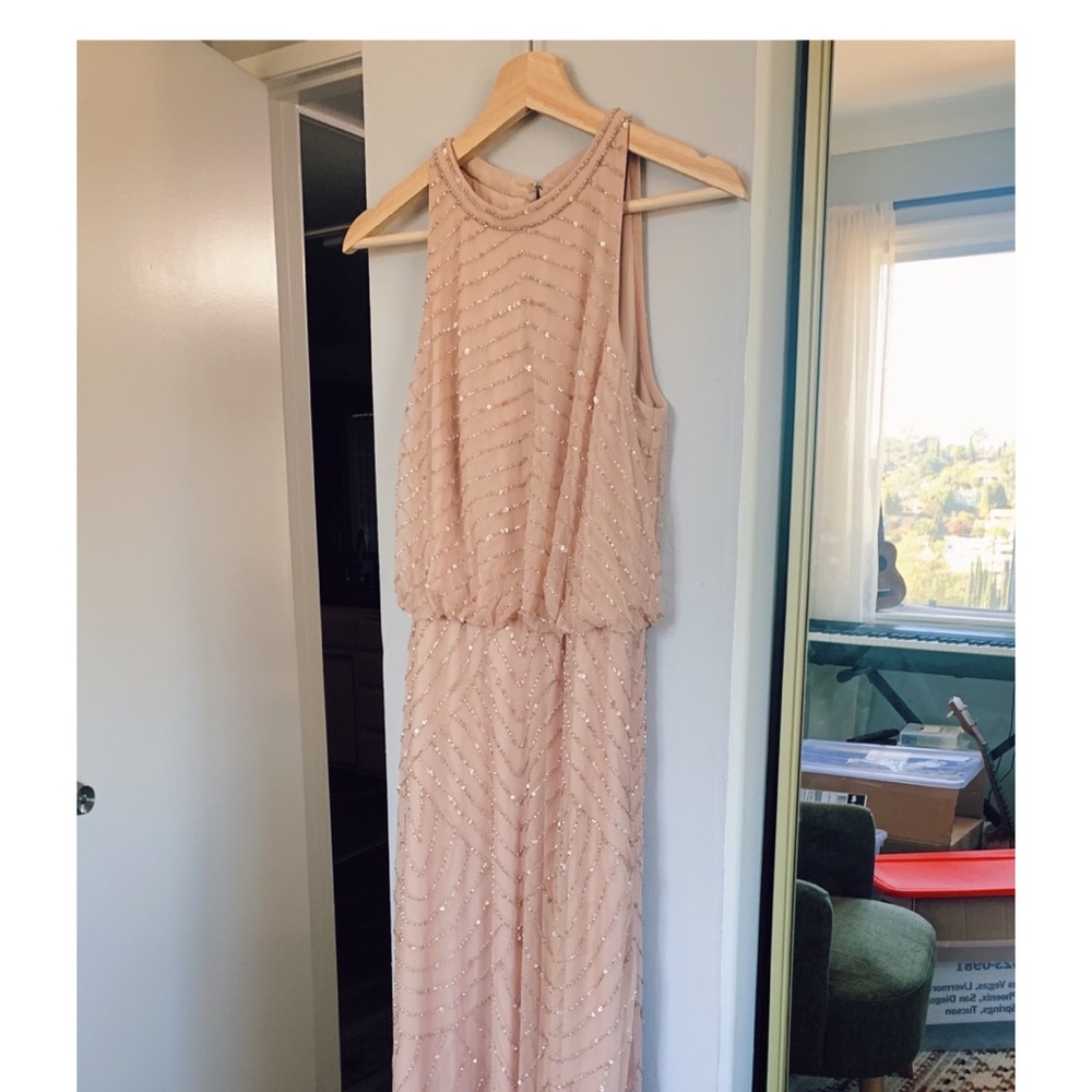 Adrianna Papell Art Deco Beaded Gown